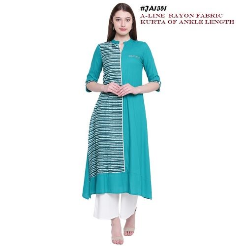 A-line rayon kurti