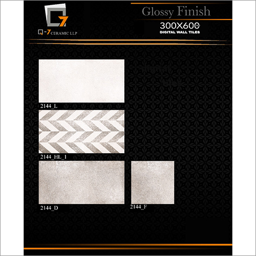 Ceramic Wall Tiles - Ceramic, 300x600 mm, White, Glossy Finish | Durable, Elegant, Versatile, Easy Install, Stylish