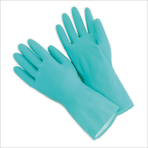 Smooth Green Rubber Gloves