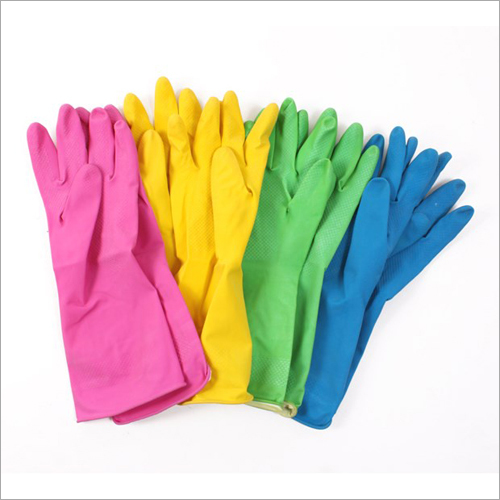 Multicolor Household Rubber Glove