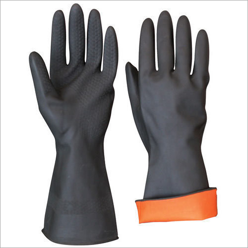 Black Industrial Rubber Glove