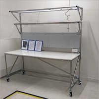Grey Abs Pipe & Metal Joints Esd Inspection Table