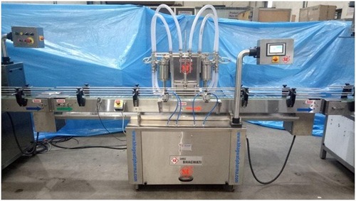 Automatic Two head PLC Based Liquid Filling Machine