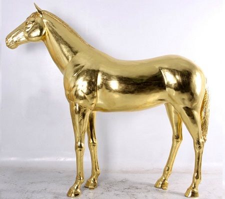 Vintage Brass Horse Figurine For Home Decor