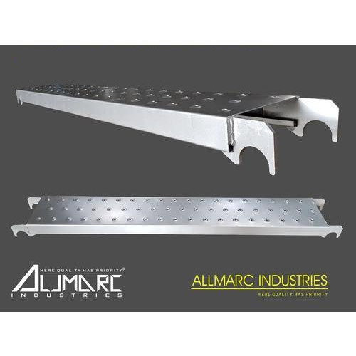 Raised Hook Steel Scaffolding Planks - 250 Kilograms Loading Capacity | Anti-Skid Embossing Options, High Protected Painted Finish, Lightweight Design