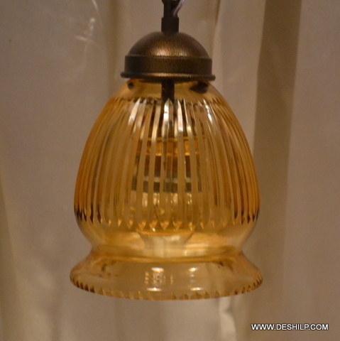 6x10 Inch YELLOW COLOR GLASS WALL HANGING