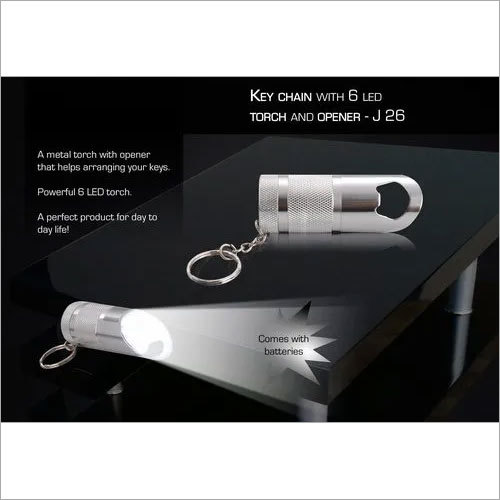 Keychain With 6 Led Light and Opener Keychain With 6 Led Light and Opener