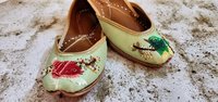 Light Green Punjabi Jutti For Ladies Jutti Shoes Designer Jutti Mojari Online Rajasthani Jutti Party Wear For Women