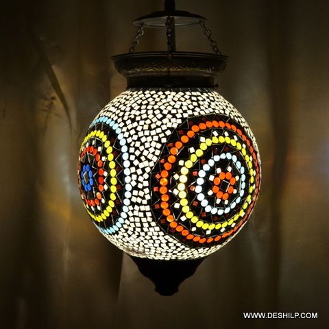 Triple Color Mosaic Glass Wall Hanging