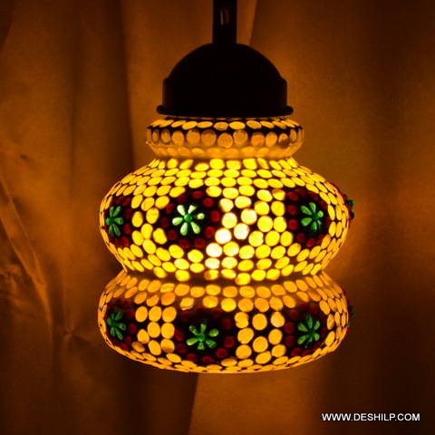 Two Ring Glass Wall Hanging Lamp