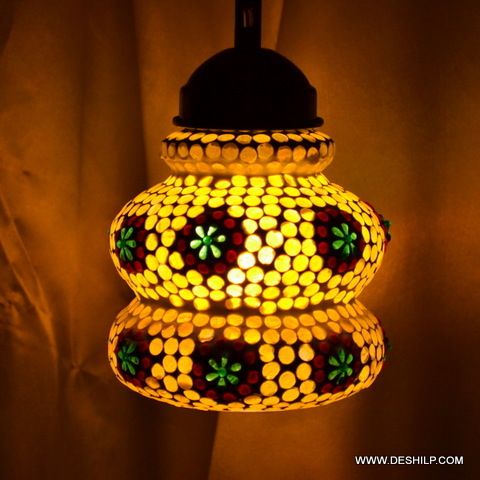 Two Ring Glass Wall Hanging Lamp