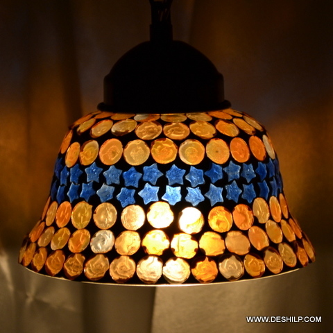 Two Color Mosaic Wall Hanging Lamp