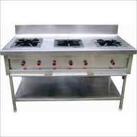 3 Burner Gas Range - Stainless Steel | 3 Burners, Gas Fuel, Manual Ignition, Ideal For Commercial Kitchens And Catering Services