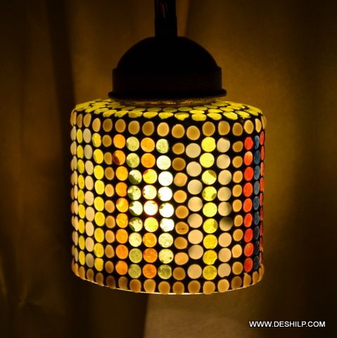 Yellow Beautiful Glass Wall Hanging Lamp