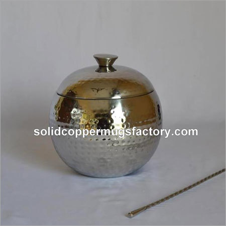 Golden & Silver Round Double Wall Ice Bucket