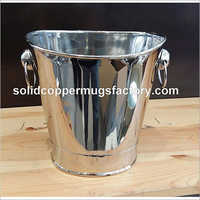 Stainless Steel Ice Bucket - Medium Size, Silver Color | Modern Design With Elegant Finish