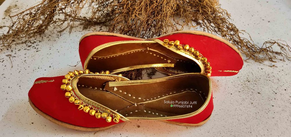 Leather Designer Red Punjabi Jutti India Jutti Ethnic Punjabi Jutti