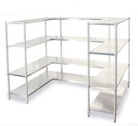 Stainless Steel Kitchen Rack - Durable, Eco-friendly, Classic Silver Design | No Assembly Required, Fireproof Standard, Water Resistant