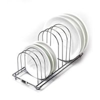 Rim Zim Stainless Steel Plate Rack - Classic Silver Design , Durable & Eco-friendly, No Assembly Required, Fireproof & Water Resistant