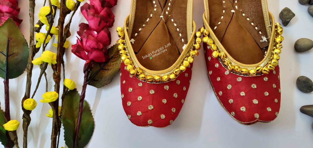 Red Ladies Jutti Antique Work Mojari Punjabi Jutti Handmade Khussa Bridal Jutti Jutis For Women
