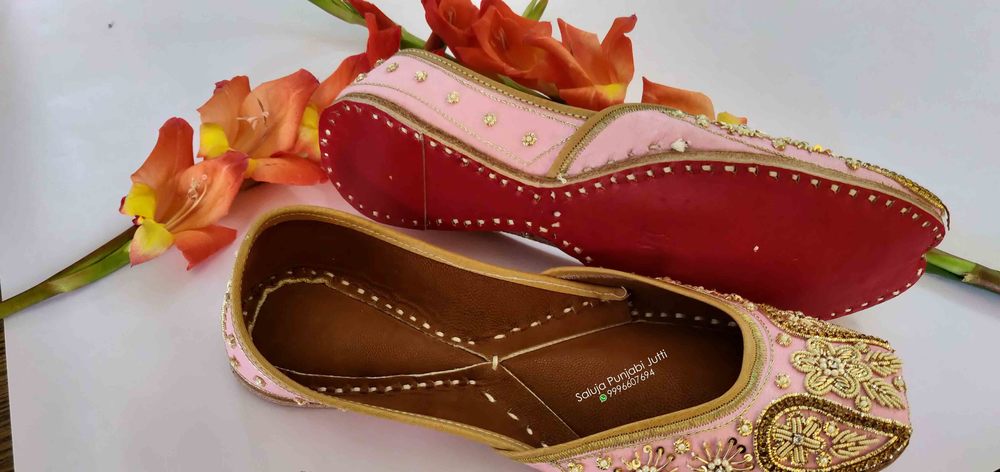 Leather Pink Designer Jutti Handcrafted Jutti