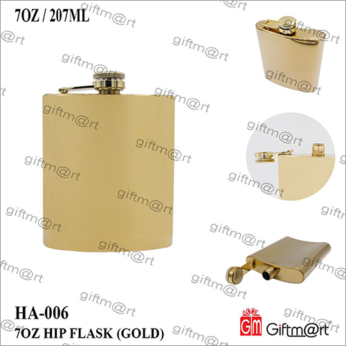 7 OZ Golden Hip Flask