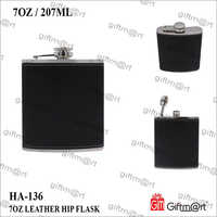 7 Oz Leather Hip Flask