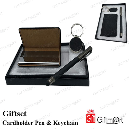 Cardholder Pen And Keychain Gift Set