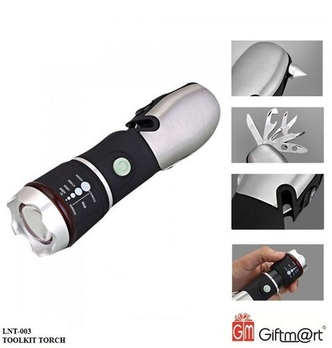 White Emergency Torch With Tool Kit