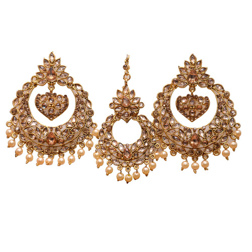 Yellow Metal Hoop Earrings