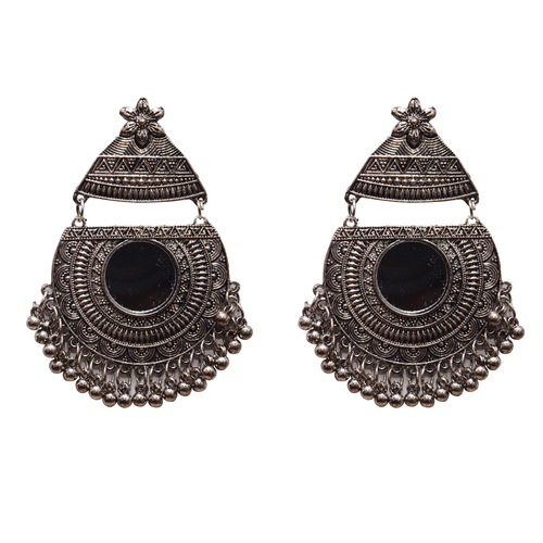 Black Metal Dangle & Drop Fashion Earring For Women