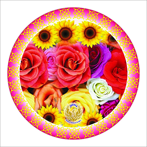 Disposable Paper Plate - Paper, 9 Inches, Pink | Eco-friendly, Disposable, Hygienic, Durable, Floral Print