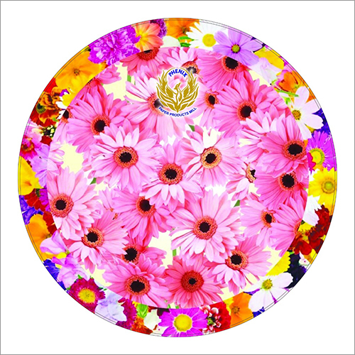 Disposable Designer Printed Paper Plate - Paper, 9 Inches, 0.2 mm Thick | Floral Print, Durable, Eco-Friendly, Versatile Use