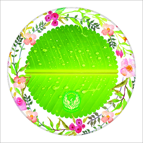 Round Shape Floral Printed Disposable Plate