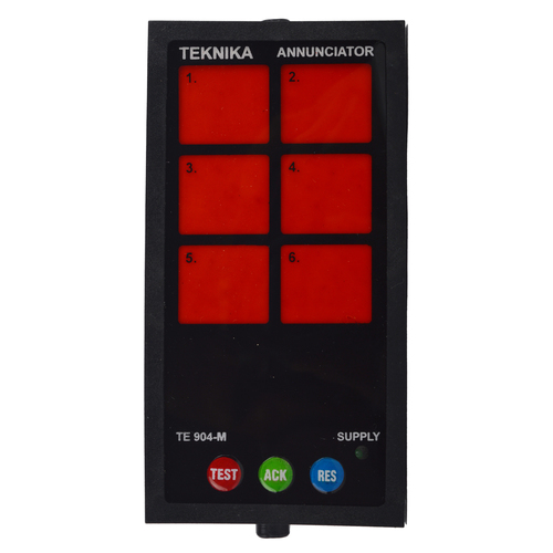 Alarm Annunciator 6 Window 1D TE 904M By TEKNIKA ELECTRONICS