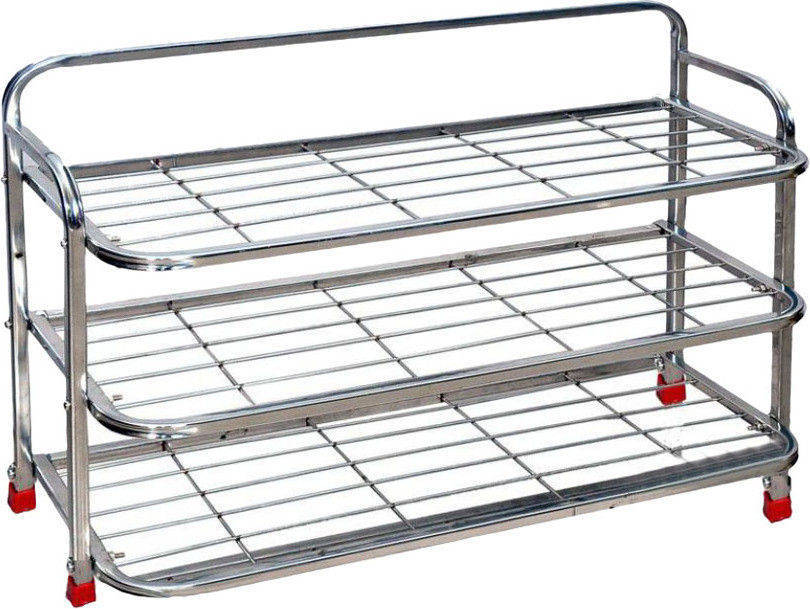 Corporate Overseas Steel 3 Tier Shoe Rack Silver