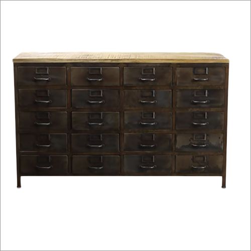 Wooden And Iron File Cabinet