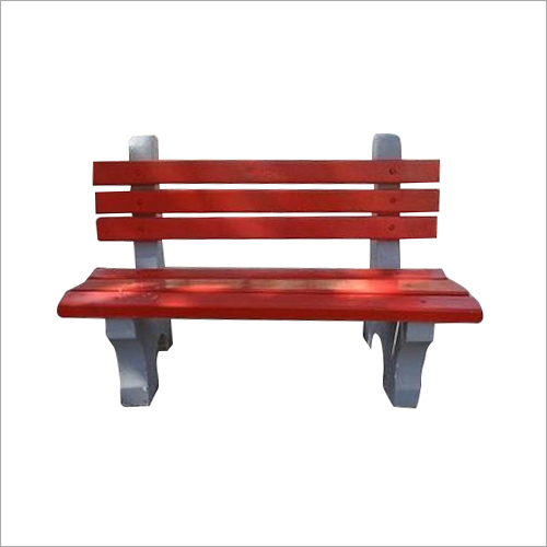 Red Precast Backrest Concreate  Bench