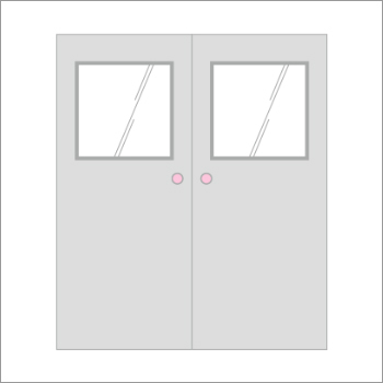 Polyurethane Double Door Panel With Window