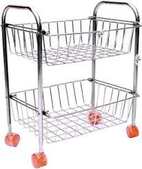 Stainless Steel Wire Basket Trolley Tall 600 mmW