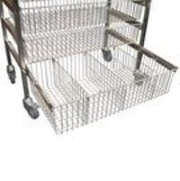 Stainless Steel Wire Basket Trolley Tall 600 mmW