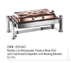 Rectangular Titanium Rose Gold With Fuel Stand