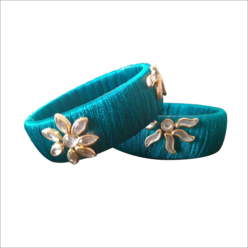 Blue Silk Thread Fancy Bangle