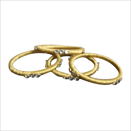 Round Stone Studded Bangle Set