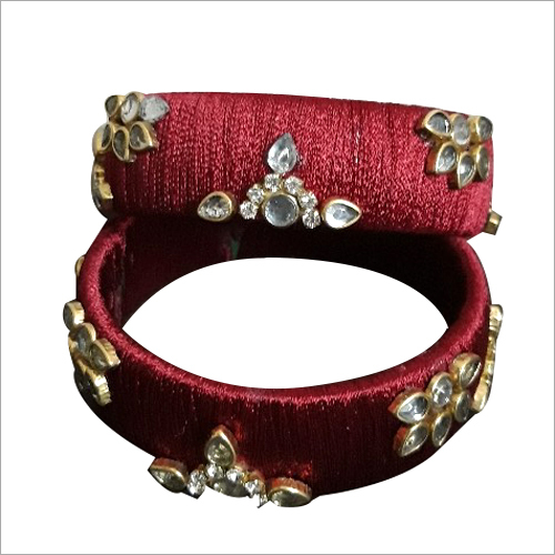 Fancy Silk Thread Bangle Set