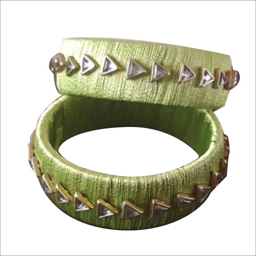 Party Wear Silk Thread Bangle Set