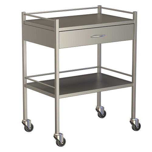 One Drawer Instrument Trolley 750X490X900