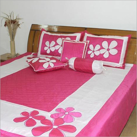 White And Pink Bed Set For Diwali Gifting