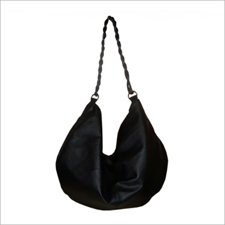 Leather Bharat Exim Ladies Black Carry Bag, Type Shoulder Handbag