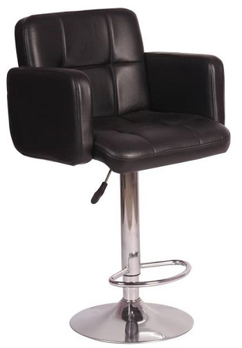 Chairs Leatherette Bar Chair Finish Color Black